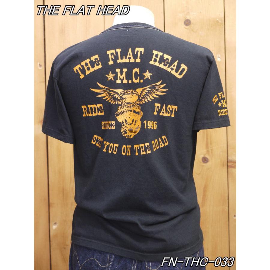 フラットヘッド Tシャツ FN-THC-033 MC 丸胴半袖Tシャツ ブラック ホワイト ターコイズ レッド theflathead｜craft-ac｜21