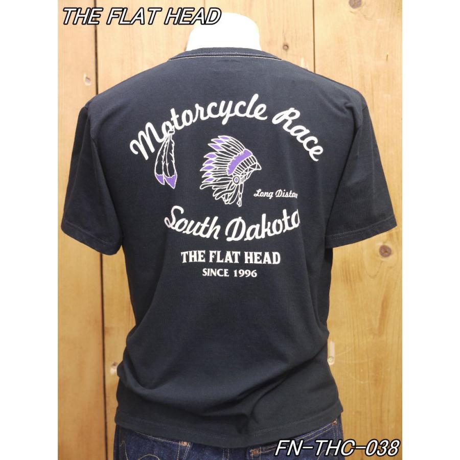 フラットヘッド Tシャツ FN-THC-038 SOUTH DAKOTA 丸胴半袖Tシャツ ホワイト ブラック ネイビー ダークオレンジ theflathead｜craft-ac｜11