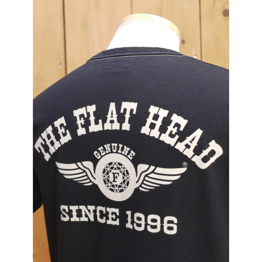 フラットヘッド Tシャツ FN-THC-202 FH FLYING WHEEL 丸胴半袖Tシャツ ブラック ホワイト チャコール ライトレッド アイボリー ネイビー theflathead｜craft-ac｜10