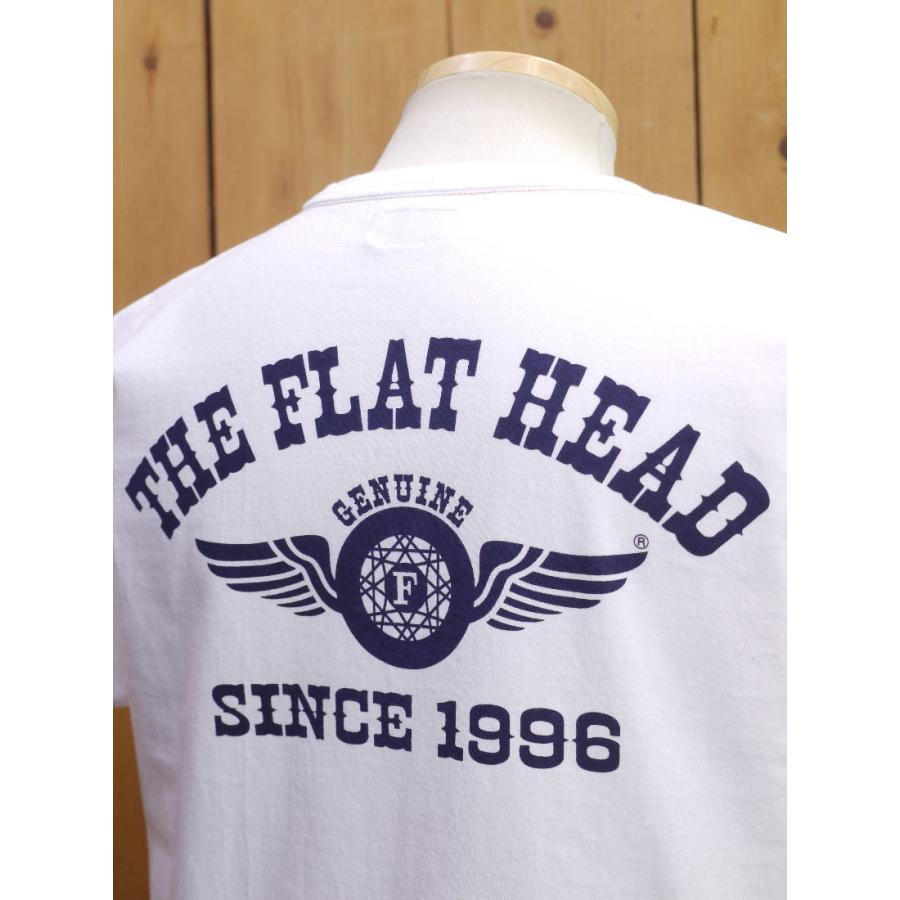 フラットヘッド Tシャツ FN-THC-202 FH FLYING WHEEL 丸胴半袖Tシャツ ブラック ホワイト ターコイズ イエロー レッド theflathead｜craft-ac｜18