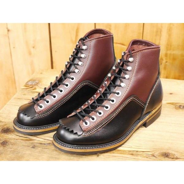 LONE WOLF BOOTS ロンウルフ カーペンターブーツ ブラック×ブラウン