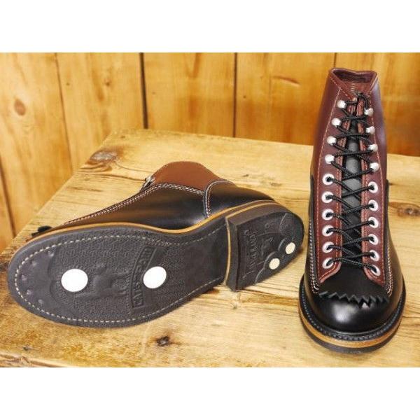 LONE WOLF BOOTS ロンウルフ カーペンターブーツ ブラック×ブラウン