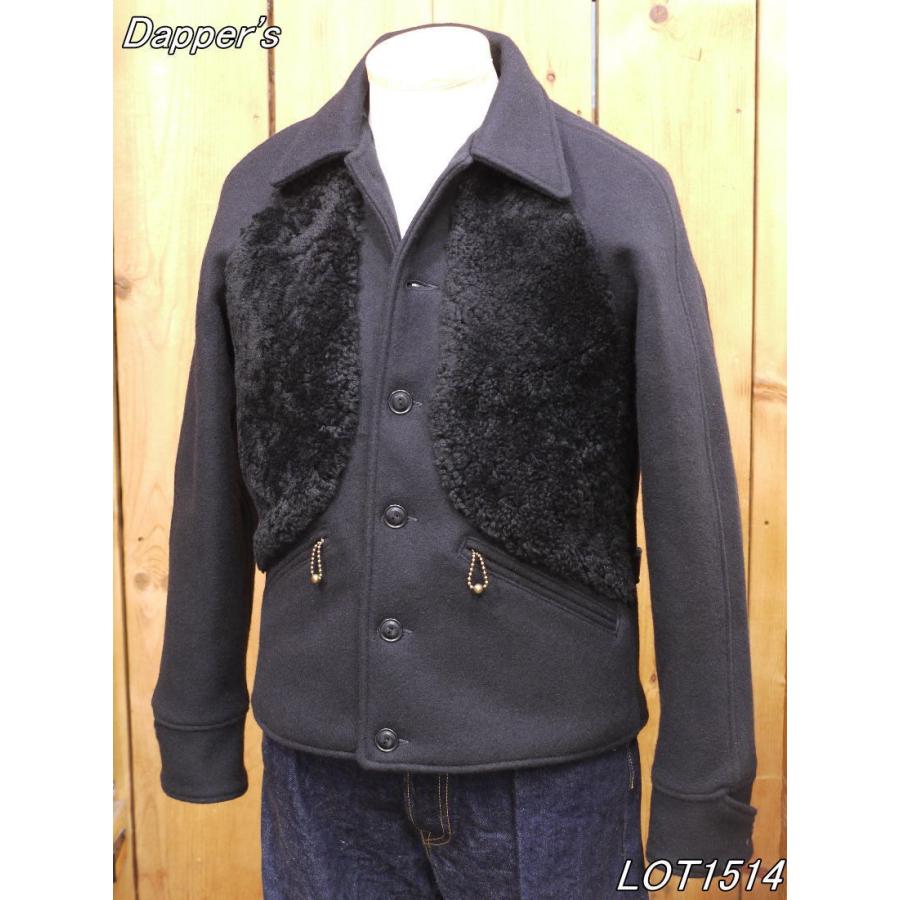 ダッパーズ クラシカルムートン×メルトン コンビスポーツジャケット
