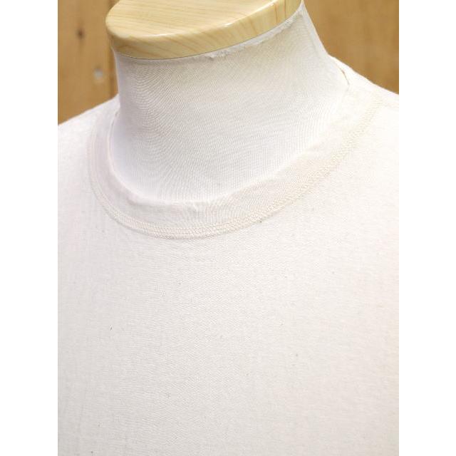 ダッパーズ 40's ミリタリーネック半袖Tシャツ オフホワイト dapper's LOT1639｜craft-ac｜02