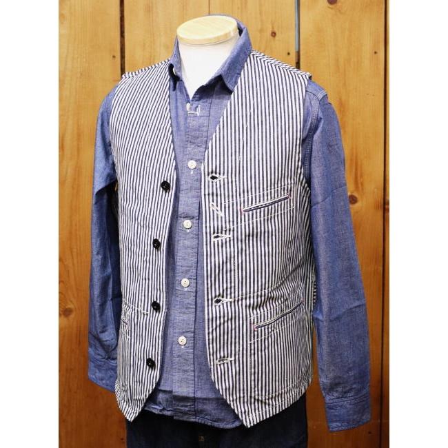 SUGAR CANE シュガーケーン 11oz.ヒッコリーストライプワークベスト