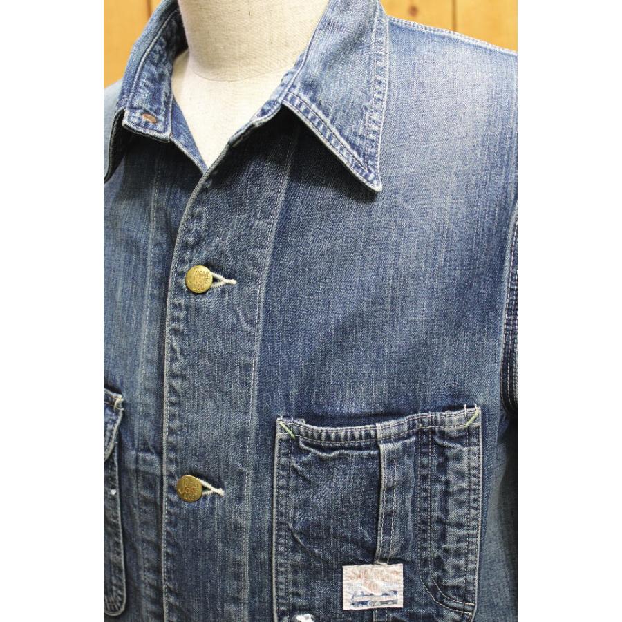 SUGAR CANE シュガーケーン デニムカバーオール　未使用 SUGAR CANE デニムカバーオール サイズ38 タグカット済 中古