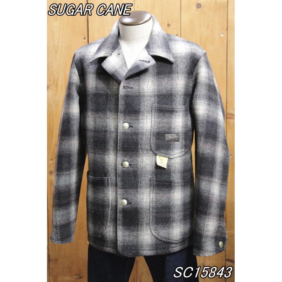 SUGAR CANE シュガーケーン コットンチェック×ウールジャガードワーク