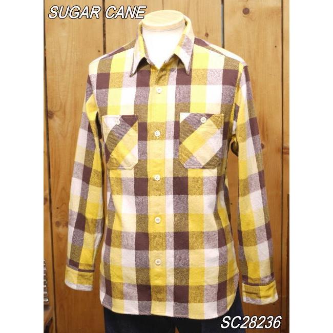 SUGAR CANE シュガーケーン ツイルチェック ネルワークシャツ レッド
