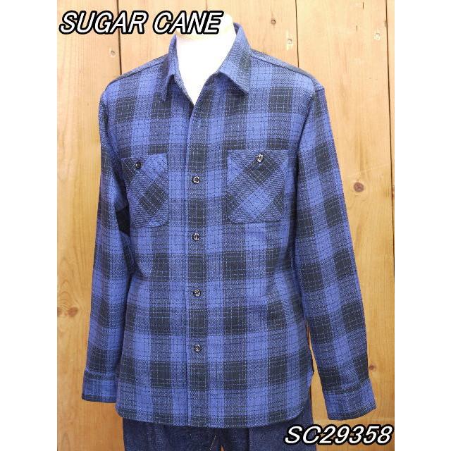 SUGAR CANE シュガーケーン ツイルチェック 長袖ネルワークシャツ