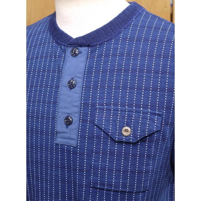 SUGAR CANE シュガーケーン インディゴウォバッシュヘンリーネックT