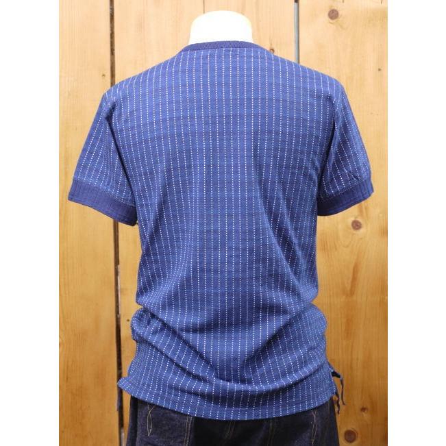 SUGAR CANE シュガーケーン インディゴウォバッシュヘンリーネックT