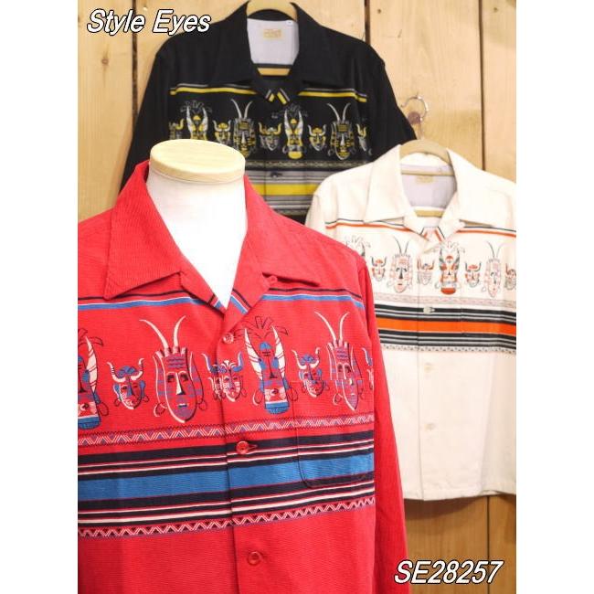 Style Eyes 黒シャツ SUGAR CANE Sサイズ SUGAR CANE スタイルアイズ SE28257 アフリカンマスクコーディ