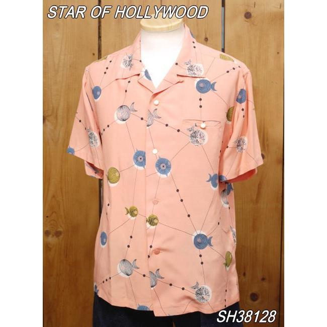 スターオブハリウッド 半袖レーヨン オープンカラーシャツATOMIC FISH STAR OF HOLLYWOOD RAYON S/S OPEN SHIRT 