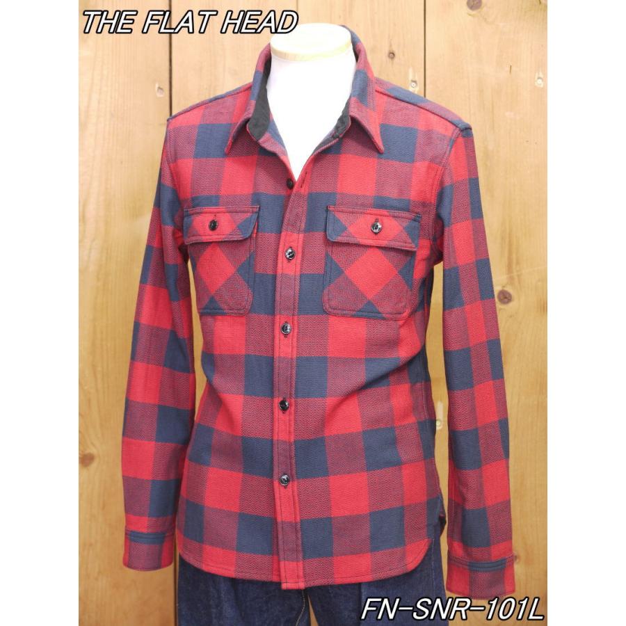 The Flat Head フラットヘッド ネルシャツ FN-SNR-101L ブロック The Flat Head フラットヘッド ネルシャツ FN-SNR-101L ブロック