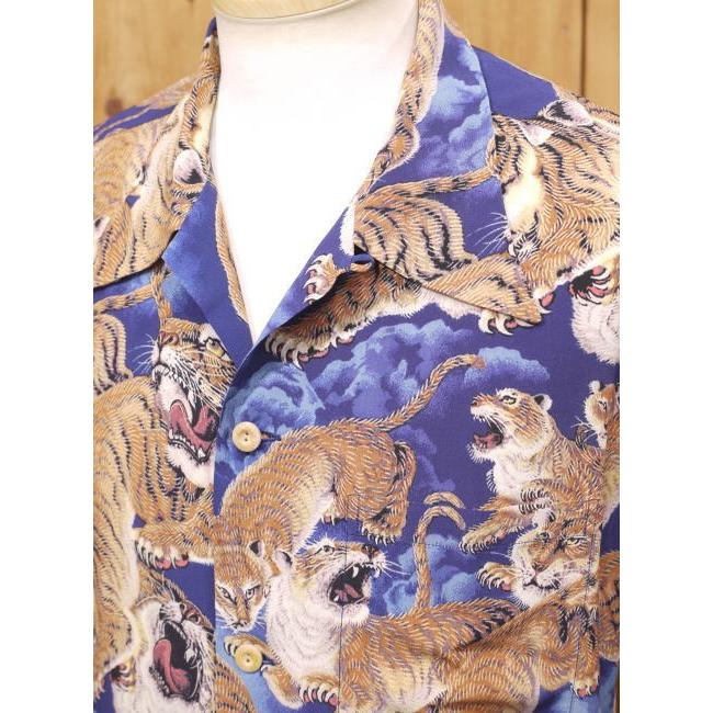 サンサーフ SS38201 スペシャルエディション 百虎 アロハシャツ レーヨンシャツ ブラック　レッド　ネイビー | SUN SURF | 03