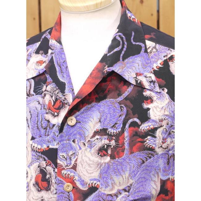 サンサーフ SS38201 スペシャルエディション 百虎 アロハシャツ レーヨンシャツ ブラック　レッド　ネイビー | SUN SURF | 01