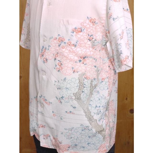 サンサーフ×北齋 桜富士 レーヨンシャツ SS38468 アロハシャツ 北斎 sunsurf | SUGAR CANE | 03