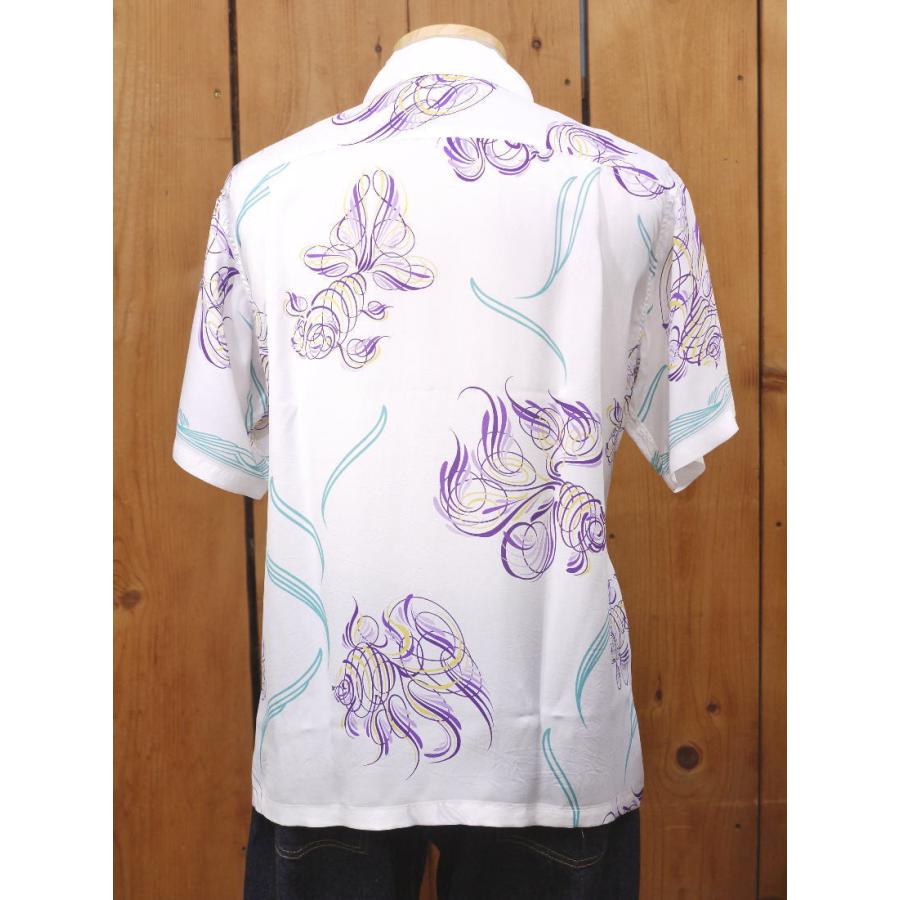 サンサーフ  GOLD FISH BOWL by KEN THE FLATTOP ピンストライプハワイアンシャツ ネイビー ホワイト ブラック SS38718 SUN SURF | SUN SURF | 09