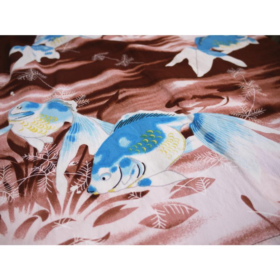 サンサーフ SS38802 GOLD FISH レーヨンハワイアンシャツ ネイビー ブラウン オレンジ SUN SURF | SUN SURF | 18