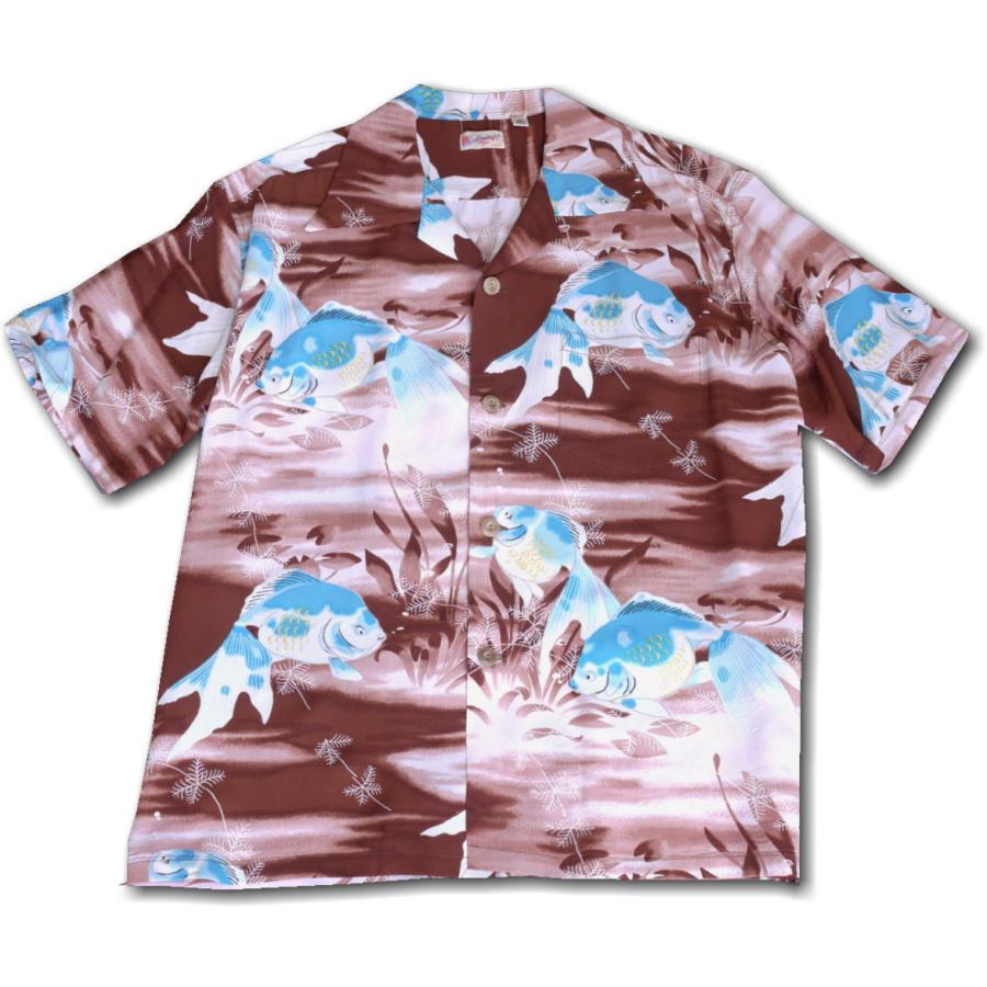 サンサーフ SS38802 GOLD FISH レーヨンハワイアンシャツ ネイビー ブラウン オレンジ SUN SURF | SUN SURF | 03