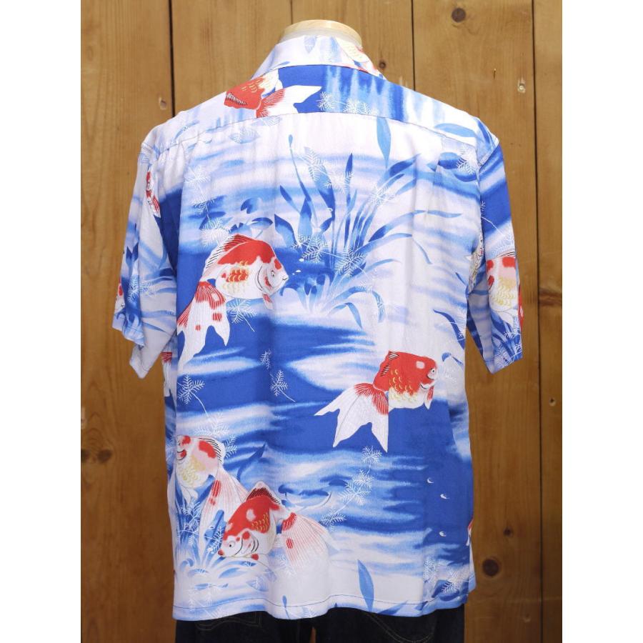 サンサーフ SS38802 GOLD FISH レーヨンハワイアンシャツ ネイビー ブラウン オレンジ SUN SURF | SUN SURF | 05