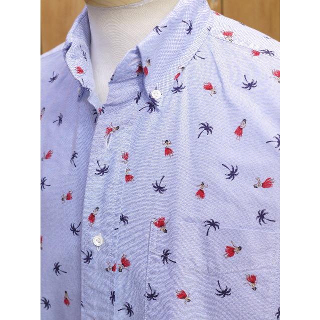 サンサーフ SS39282 フラダンサーオックスフォードボタンダウンシャツ ホワイト ブルー レッド | SUGAR CANE | 16