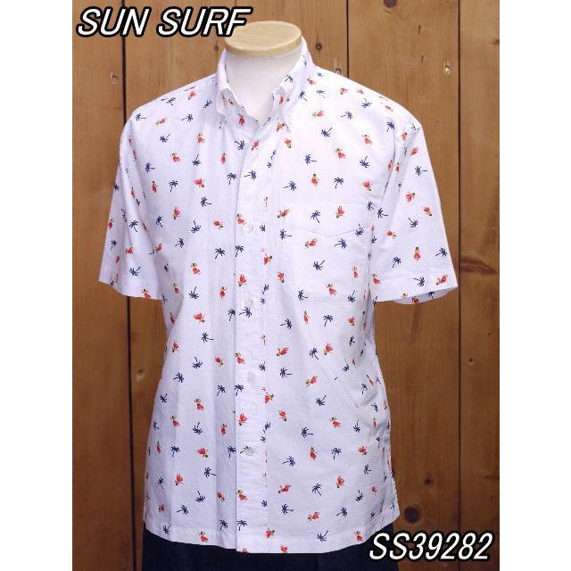 サンサーフ SS39282 フラダンサーオックスフォードボタンダウンシャツ ホワイト ブルー レッド | SUGAR CANE | 04