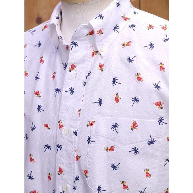 サンサーフ SS39282 フラダンサーオックスフォードボタンダウンシャツ ホワイト ブルー レッド | SUGAR CANE | 06