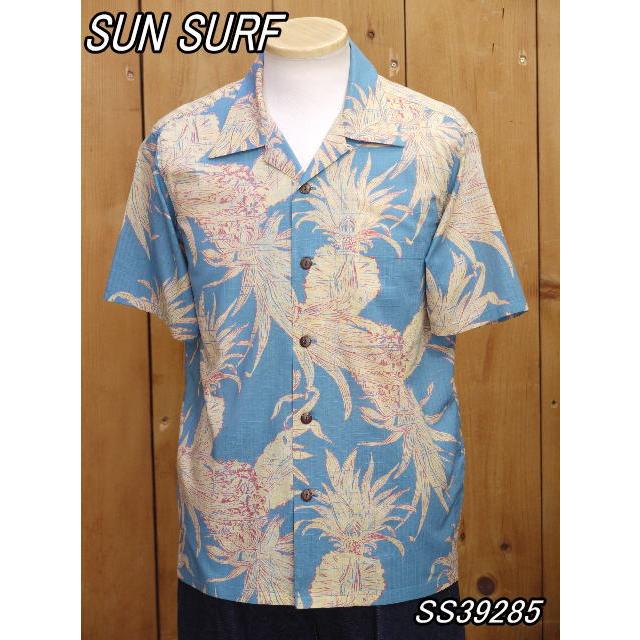 サンサーフ ISLAND PINEAPPLE コットンリネン オープンシャツ ホワイト レッド ブルー  SS39285 | SUGAR CANE | 04
