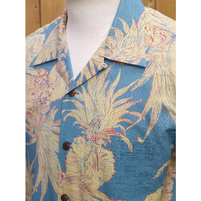 サンサーフ ISLAND PINEAPPLE コットンリネン オープンシャツ ホワイト レッド ブルー  SS39285 | SUGAR CANE | 06