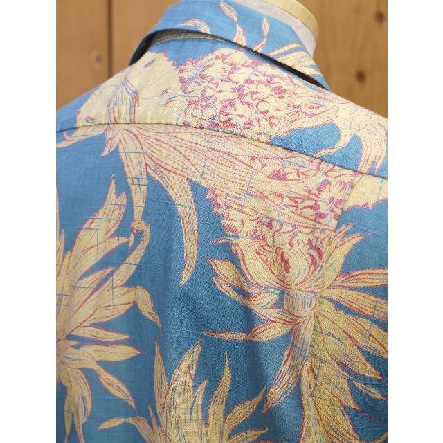 サンサーフ ISLAND PINEAPPLE コットンリネン オープンシャツ ホワイト レッド ブルー  SS39285 | SUGAR CANE | 07