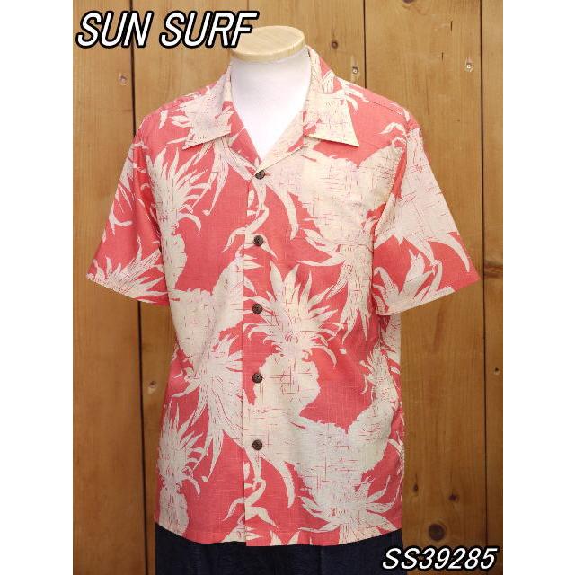 サンサーフ ISLAND PINEAPPLE コットンリネン オープンシャツ ホワイト レッド ブルー  SS39285 | SUGAR CANE | 09