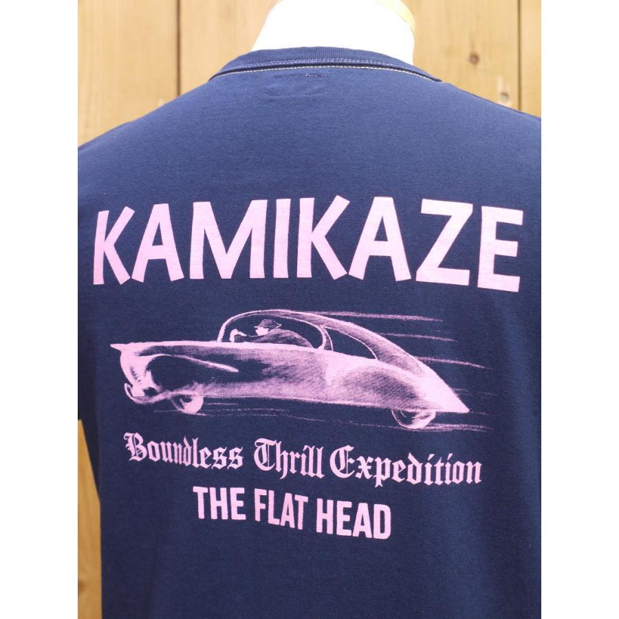 フラットヘッド Tシャツ FN-THC-041 KAMIKAZE 丸胴半袖Tシャツ ネイビー ブラック ホワイト チャコール  theflathead｜craft-ac｜09