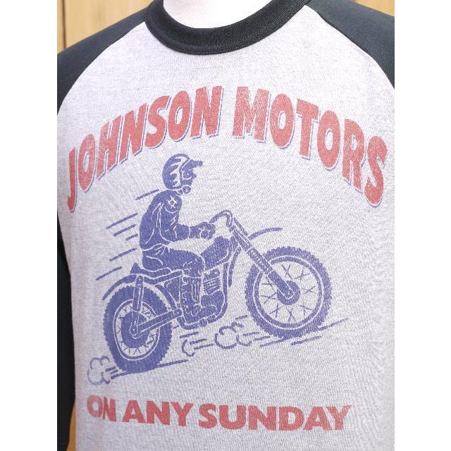 トイズマッコイ TMC2338 MOTORCYCLE CROPPED RAGLAN TEE " JOHNSON MOTORS "七分袖Tシャツ toysmccoy｜craft-ac｜02