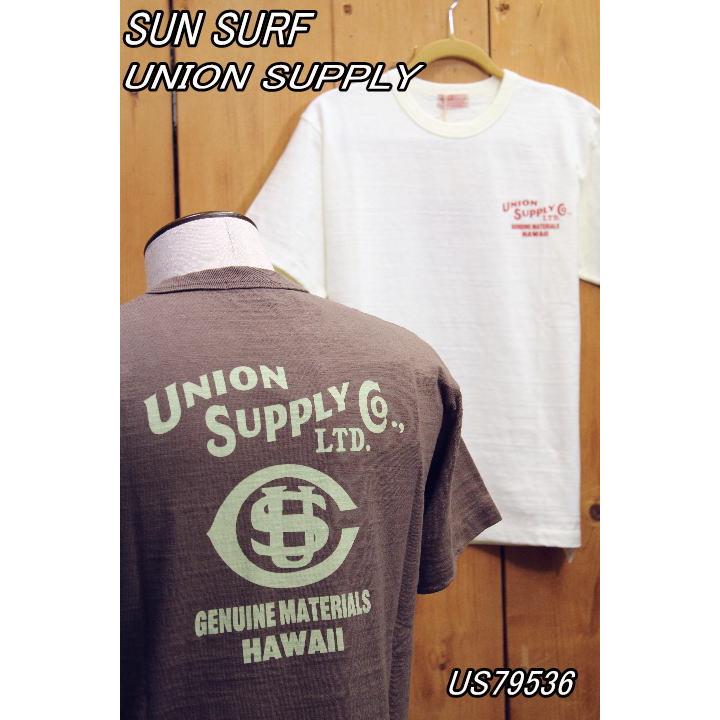 SUN SURF サンサーフ ユニオンサプライ ロゴスラブ半袖Tシャツ 