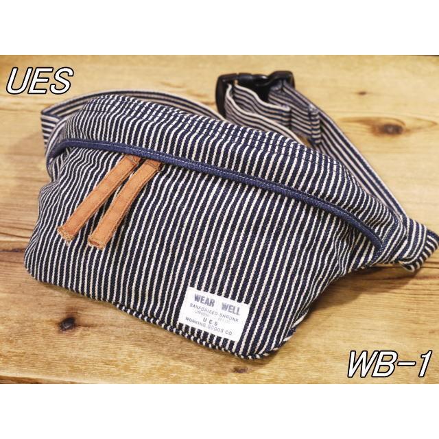 UES ウエス ボディバッグ　ヒッコリー UES ウエス デニム|ヒッコリー|帆布|ウォバッシュ|BODY BAG