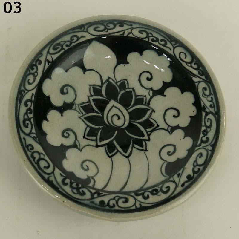 サンカローク焼きの豆皿 陶器 タイ製 宋胡禄 すんころく アジアン