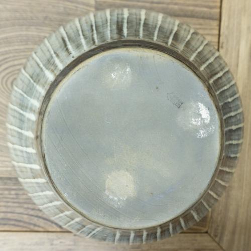 小鹿田焼 黒木昌伸 窯 丸 花瓶 壺 34cm 刷毛目 白 : うつわの店