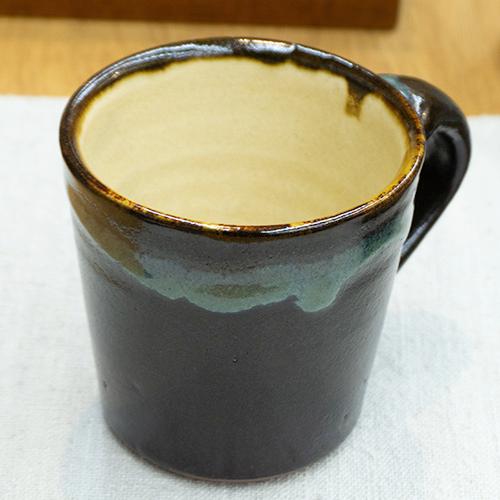 和食器 龍門司焼 マグカップ 200cc 黒釉青流の画像