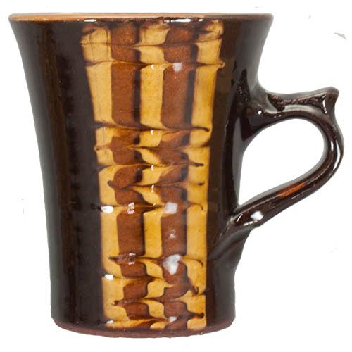 和食器 布志名焼 湯町窯 マグカップ 小 180cc 鶉紋濃茶 艷飴釉
