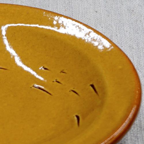 布志名焼 湯町窯 6寸平皿 黄釉 5枚セット