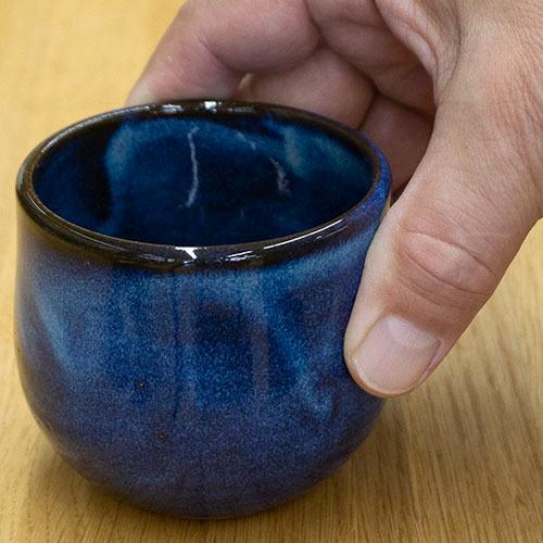 和食器 布志名焼 雲善窯 カフェオレボール 7.5cm コバルトブルー｜craft-japan｜02