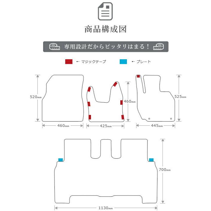 日産（NISSAN） デイズルークス フロアマット LXマット B21A フロア