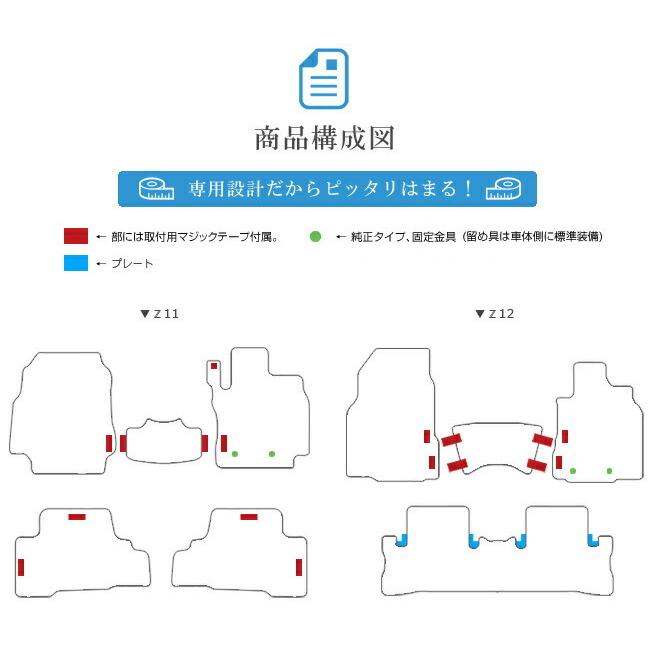 日産（NISSAN） キューブ フロアマット STDマット Z11 Z12 フロア