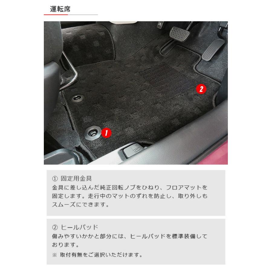 シエンタ フロアマット 170系 5人乗り DXシリーズNSP170G NHP170G カーマット 純正 TYPE TOYOTA SIENTA 車用品 アクセサリー 内装パーツ カスタムパーツ｜craft-mart｜08