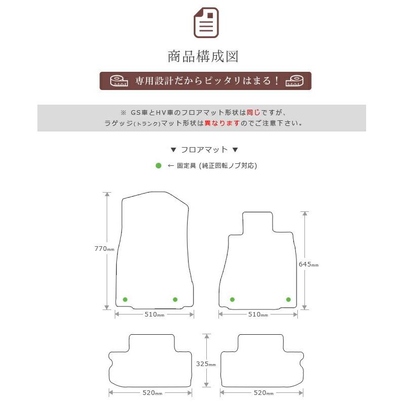 レクサス（LEXUS） RC 10系 フロアマット ラゲッジマット セット