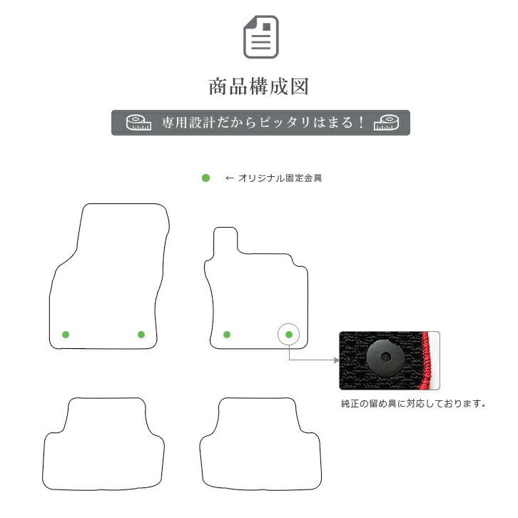 フォルクスワーゲン（Volkswagen） ゴルフ7 GTI フロアマット 