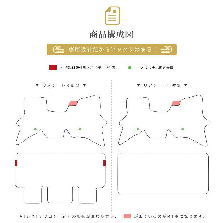 スズキ エブリイ バン フロアマット PMマット DA64V マット 純正 TYPE カーマット 内装 カスタム エブリーバン アクセサリー エブリィバン SUZUKI EVERY VAN｜craft-mart｜02