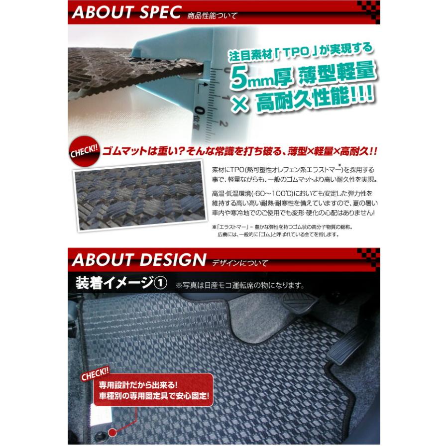 レガシィアウトバック フロアマット ラバーシリーズ  BT5 カーマット 内装 カスタム レガシー アウトバック ドレスアップ ゴムマット |  | 03