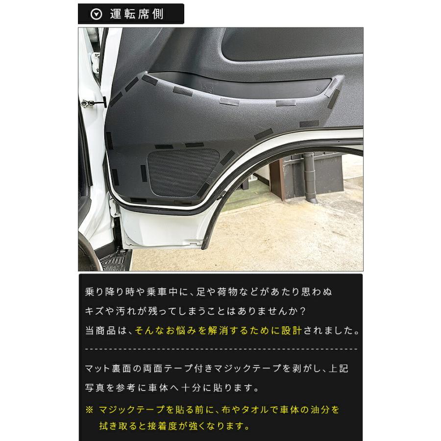 ハイエース トヨタ 200系 標準ボディ ガードマット フロントドアトリム